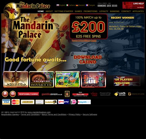 Mandarin palace casino apostas